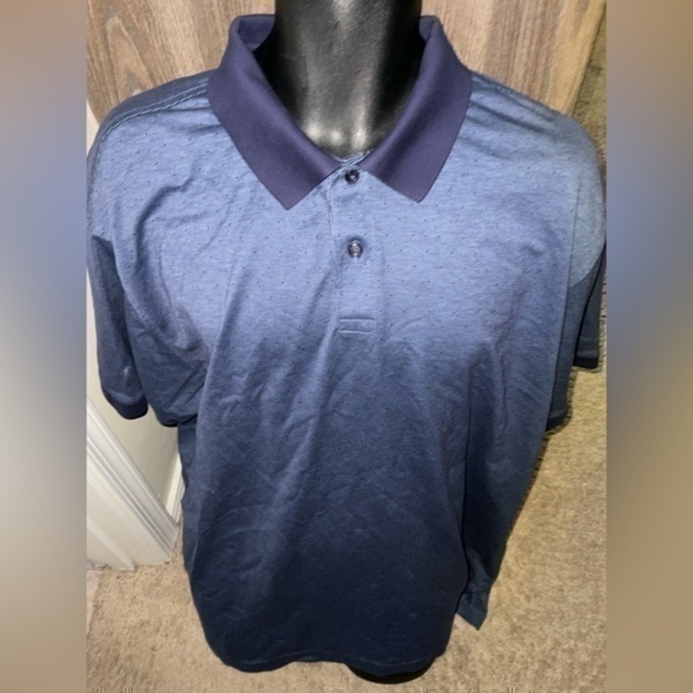 Men’s used blue Gold Label Roundtree Yorke polo shirt size XXL 2XL